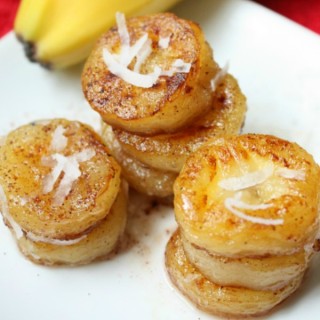 "Fried" Honey Coconut Bananas