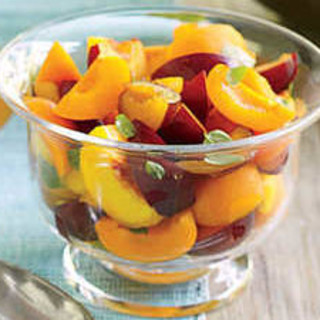 Fruit Salad with Citrus-Basil Syrup
