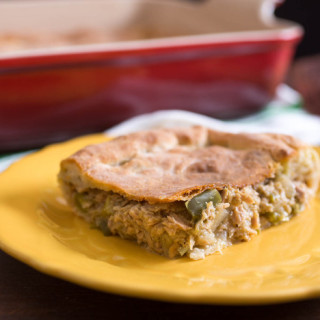 Galician Empanada With Tuna, Onion, and Green Bell Pepper Filling