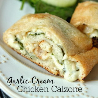 Garlic Cream Chicken Calzone