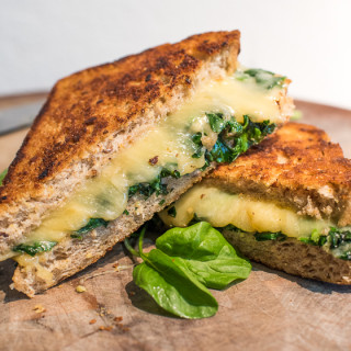 Garlicky Greens and Gouda Grilled Cheese