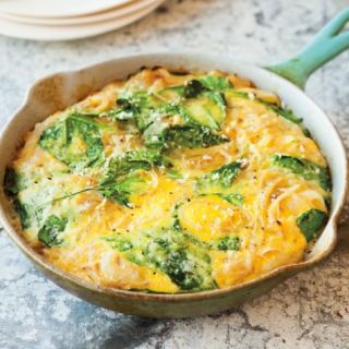 Garlicky Spinach and Parmesan Frittata