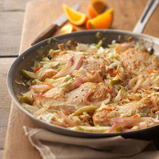 Ginger Chicken and Warm Apple Slaw