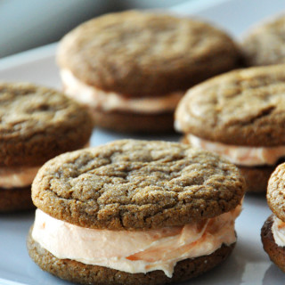 Ginger Cookie Sandwiches with Orange Buttercream