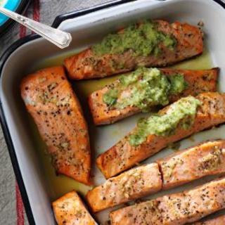 Ginger Salmon with Cucumber Lime Sauce Recipe