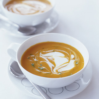 Gingered Carrot Soup with Crème Fraîche
