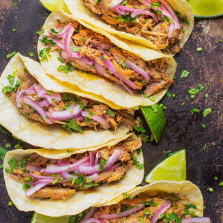 Gloria's Slow Cooker Pork Tacos with Pickled Onions
