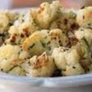 Golden Roasted Cauliflower with Pecorino Romano Cheese