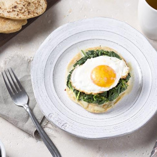 Grain Free Flatbread with Spinach and Egg