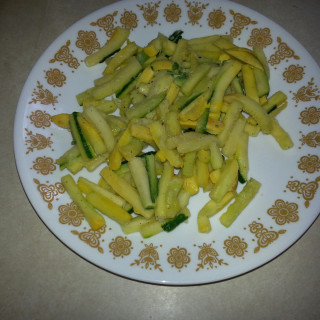 Grated Zucchini and Yellow Squash