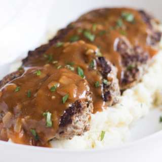 Gravy-Smoothered Cajun Style Meatloaf Patties