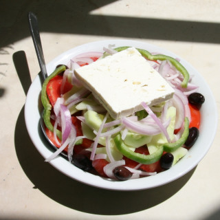 Greek Salad (choriatiki) -  A journey to the islands