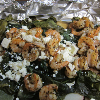 Greek Shrimp with Red Potatoes, Spinach and Feta Cheese