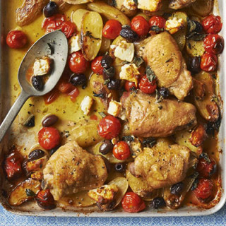 Greek-style roast chicken
