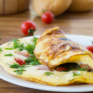 Greek Potato Spinach And Feta Cheese Omelet