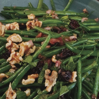 Green Beans with Toasted Walnuts and Dried-Cherry Vinaigrette