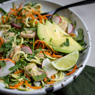 Green Chicken Zoodle Bowl