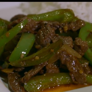 Green chili beef (Thai) 