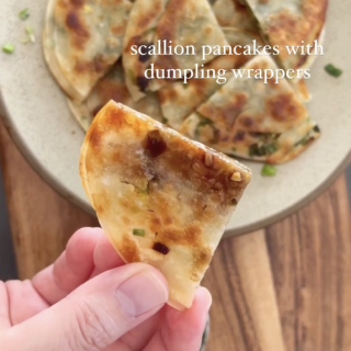 Green Onion Pancakes with Dumpling Wrappers