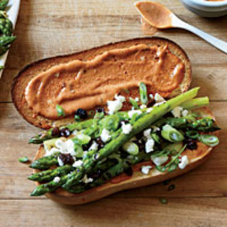 Grilled Asparagus Subs with Smoky French Dressing