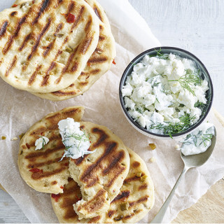 Grilled Bread with Spicy Yogurt Dip | Recipes & Meals