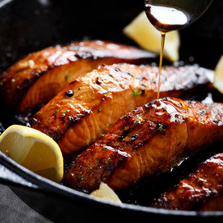 Grilled Browned Butter Honey Garlic Salmon