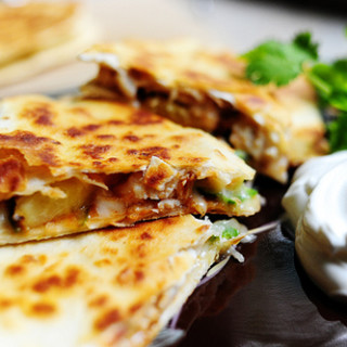 Grilled Chicken and Pineapple Quesadilla