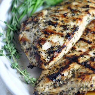 Grilled Chicken Breasts with Herbs and Lemon