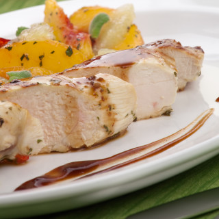Grilled Chicken with Bourbon Peach Butter