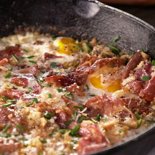 Grilled Eggs with Prosciutto and Parmesan