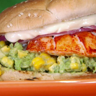 Grilled Lobster Sandwich with Charred Corn and Avocado Salsa