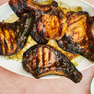 Grilled Pork Chops with Pineapple-Turmeric Glaze