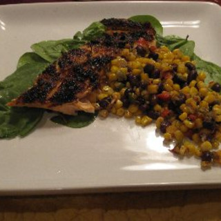 Grilled Spice-Rubbed Salmon with Corn Salsa