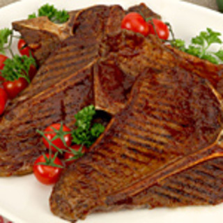 Grilled T-Bone Steak with Barbecue Sauce