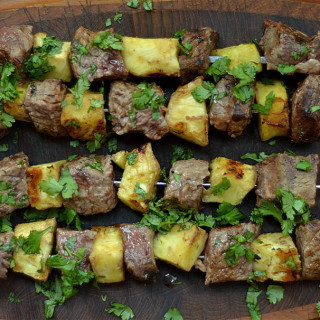 Grilled Thai Beef and Pineapple Kabobs