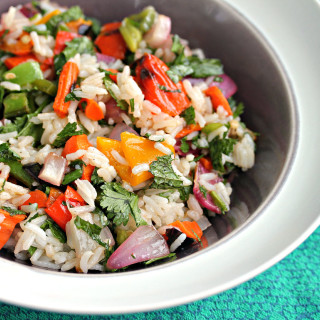 Grilled Vegetable and Jasmine Rice Salad With Herbs and Cashews