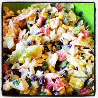 GRILLED VEGETABLE CHOPPED SALAD w/CREAMY JALAPENO DRESSING  (Paula Deen)