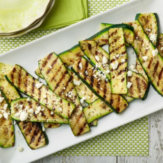 Grilled Zucchini with Herb Salt and Feta