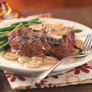 Grilled Steaks with Mushroom Sauce Recipe