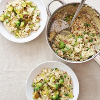 Ham, Pea and Sprout Risotto