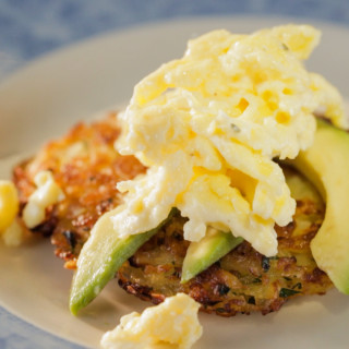 Hash Browns with Cheesy Eggs and Avocado