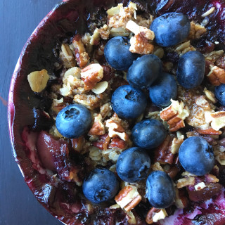 Healthier Blueberry and Nectarine Crisp