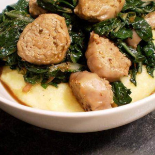 Healthy and Delicious: Swiss Chard and Turkey Sausage Over Polenta Recipe