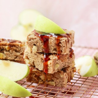 Healthy Apple Pie Blondies (sugar free, low fat, gluten free, vegan)