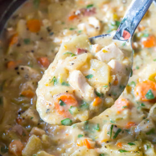 Healthy Slow Cooker Chicken Potato Soup