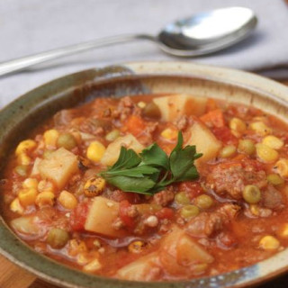 Healthy Slow Cooker Hamburger Stew Recipe for Weight Watchers
