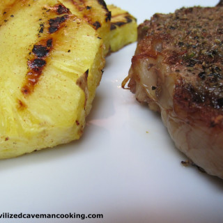Herb Crusted Ribeye with Grilled Honey Pineapple