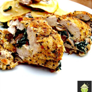 Herb Crusted Stuffed Chicken