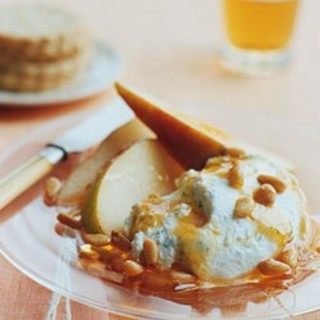 Herbed Cheese with Pears, Pine Nuts, and Honey