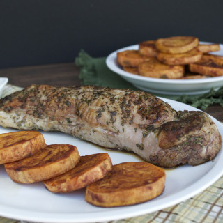 Herb Pork Tenderloin with Cinnamon Sweet Potatoes